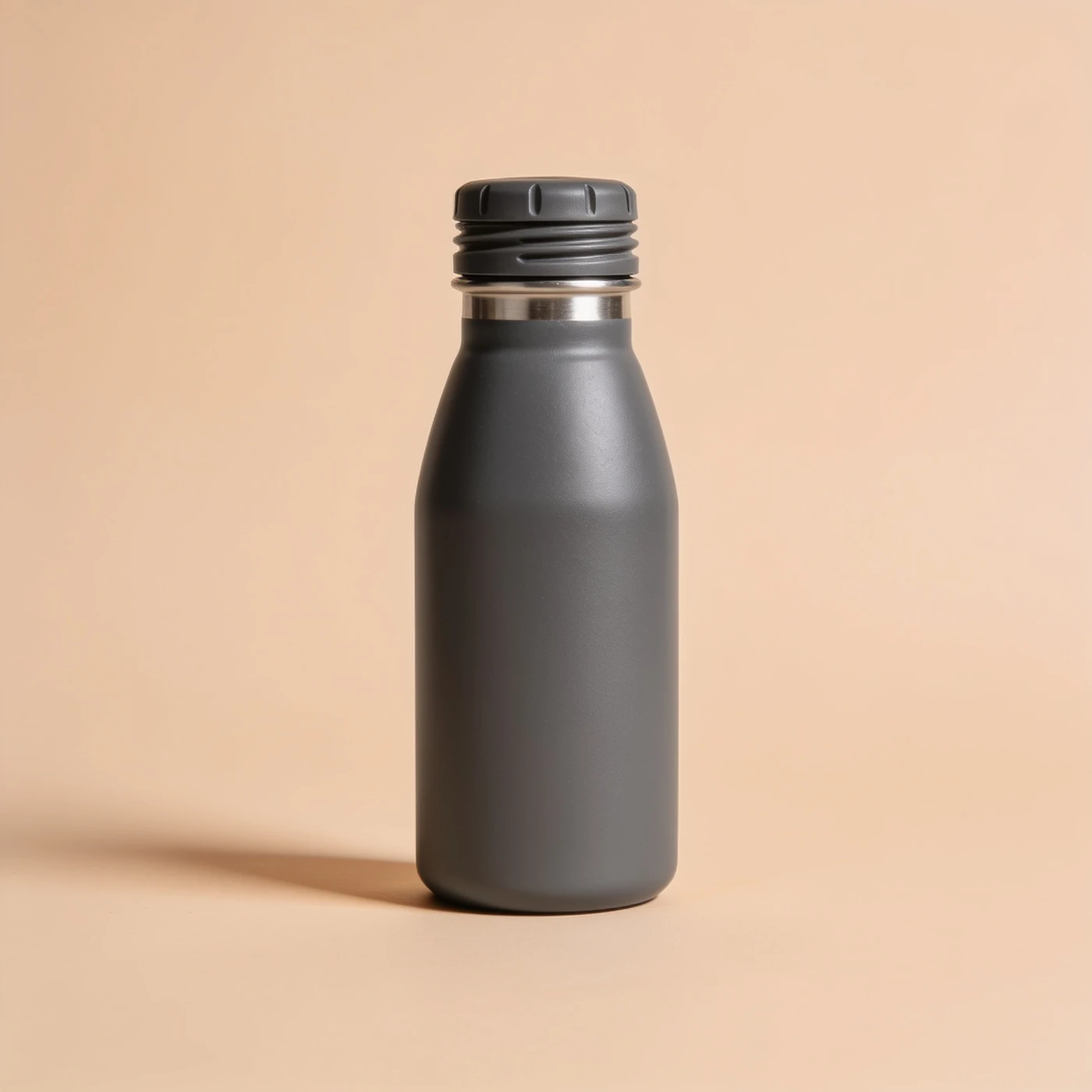 Pocket Screw Cup — charcoal stainless steel double wall; small screw-top drinking lid